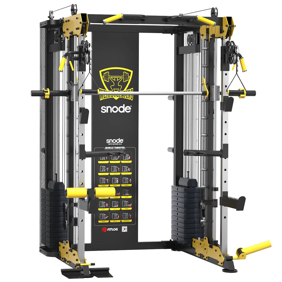 Snode Smith Machine All-In-One Functional Trainer Home Gym