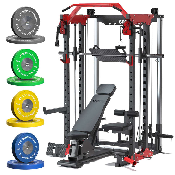 Snode ALL10 Plus Smith Machine Functional Trainer Power Rack